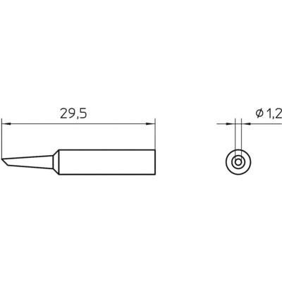 Weller XNT 4 Soldeerpunt Ronde vorm, afgeschuind 45° Grootte soldeerpunt 1.2 mm Lengte soldeerpunt: 30 mm Inhoud: 1 stuk