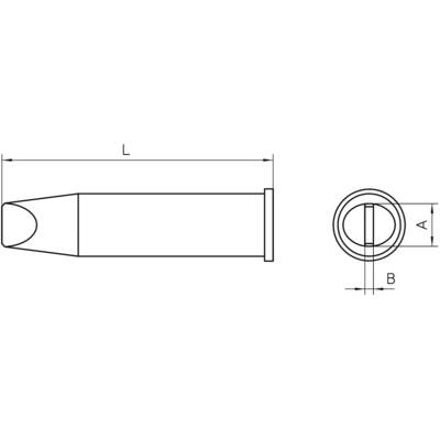 Weller XHT E Soldeerpunt Beitelvorm Grootte soldeerpunt 7.6 mm Lengte soldeerpunt: 48 mm Inhoud: 1 stuk(s)