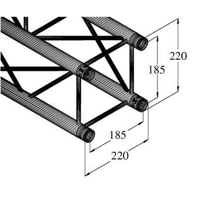 Alutruss DECOLOCK DQ4-1000 Vierkant truss 100 cm  