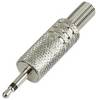 TRU COMPONENTS 595186 Jackplug 2,5 mm Stekker, recht Aantal polen: 2 Mono Zilver 1 stuk(s)