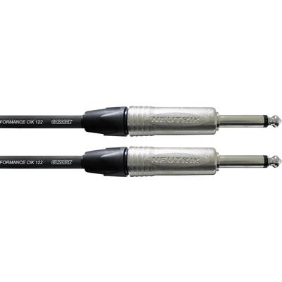 Cordial Pro Line Instrumenten Kabel [1x Jackplug male 6,3 mm - 1x Jackplug male 6,3 mm] 3.00 m Zwart
