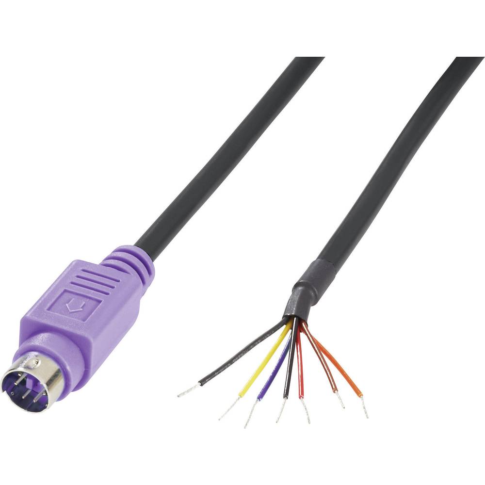 BKL Electronic 0204097 Miniatuur-DIN-connector Stekker, recht Aantal polen: 6 Violet 1 stuk(s)