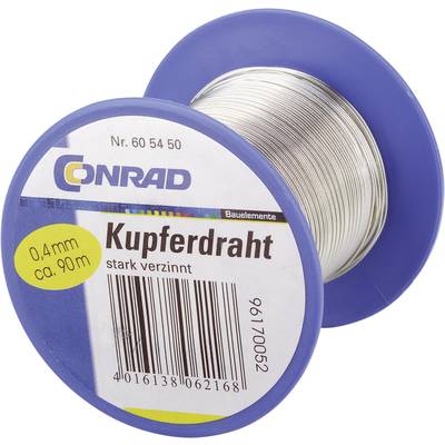 Conrad Components Koperdraad  Buitendiameter (excl. isolatielak): 0.60 mm  40 m  
