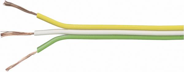 TRU COMPONENTS 1567054 Draad 3 x 0.14 mm² Geel, Wit, Groen 25 m