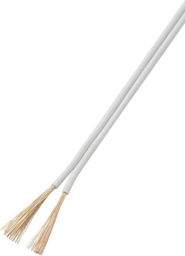 TRU COMPONENTS 1565083 Draad 2 x 0.75 mm² Wit 50 m