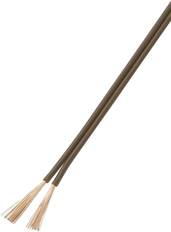 TRU COMPONENTS 93030c525 Draad 2 x 0.50 mm² Bruin 25 m