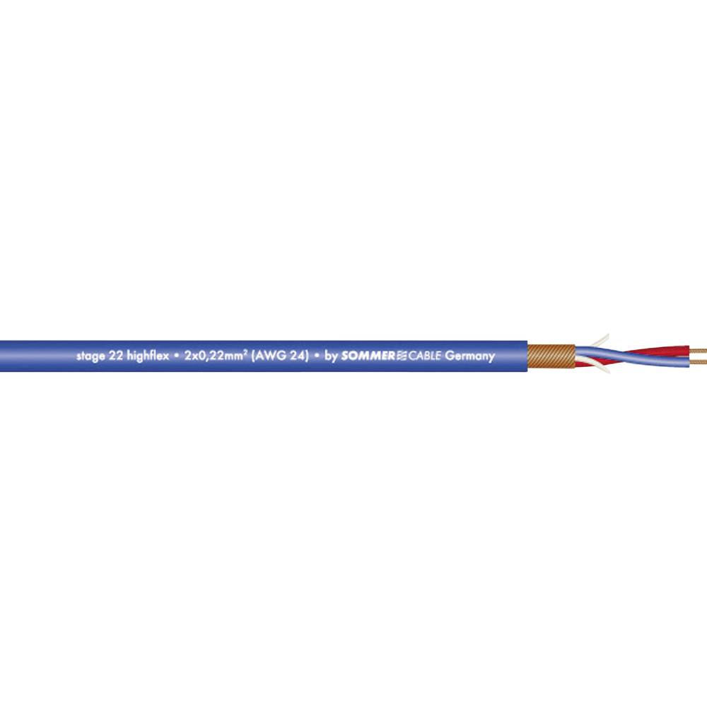 Sommer Cable 200-0002 Microfoonkabel 2 x 0.22 mm² Blauw per meter