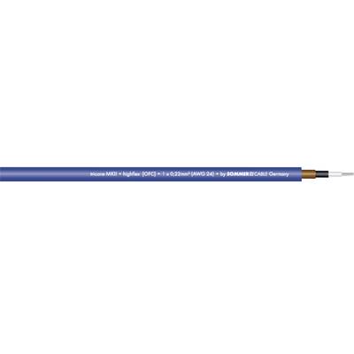 Sommer Cable 300-0022 Instrumentkabel  1 x 0.22 mm² Blauw per meter