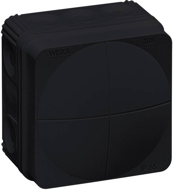 Wiska Combi 108/leer/S Aftakkast (l x b x h) 76 x 76 x 51 mm Zwart IP66 1 stuk(s)