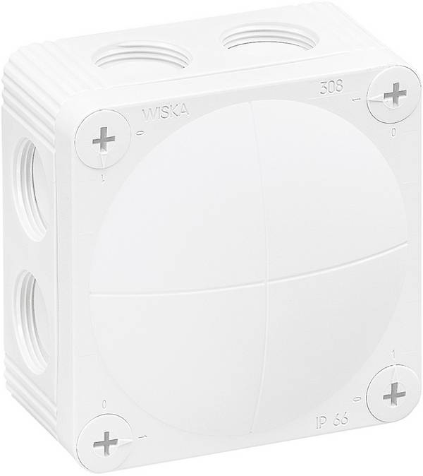 Wiska Combi 308/leer/W Aftakkast (l x b x h) 85 x 85 x 51 mm Wit IP66 1 stuk(s)