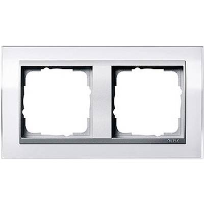GIRA 0212 726  Frame 2-voudig Event Clear, Standaard 55, System 55 Wit