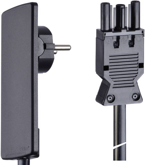 EVOline 151000152100  Netkabel  Zwart 1.50 m