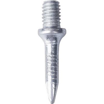 Metalen pin met schroefdraad aan het ene uiteinde, glad en puntig toelopend aan het andere uiteinde. Wordt gebruikt in sporttenschoenzolen.