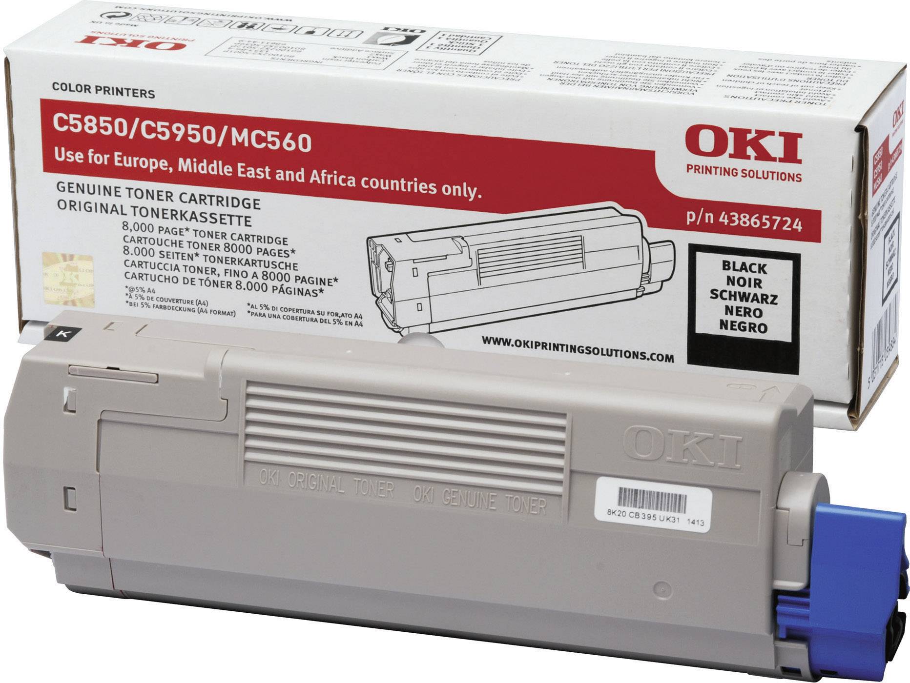 OKI Toner 43865724 Zwart voor C5850/ C5950 - Ongeveer 8.000 Pagina's-0