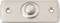 Een rechthoekige deurknop in metaallook met twee bevestigingsgaten links en rechts.