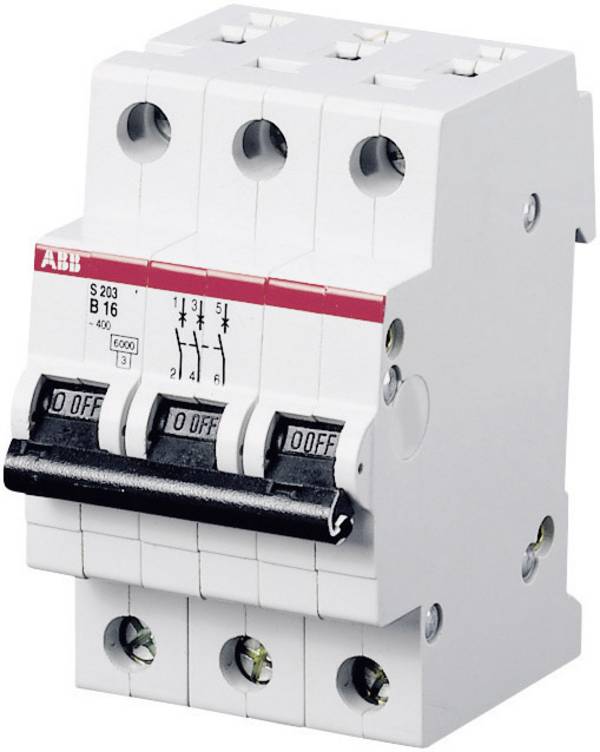ABB 2CDS253001R0165 S203-B16 Zekeringautomaat 3-polig 16 A