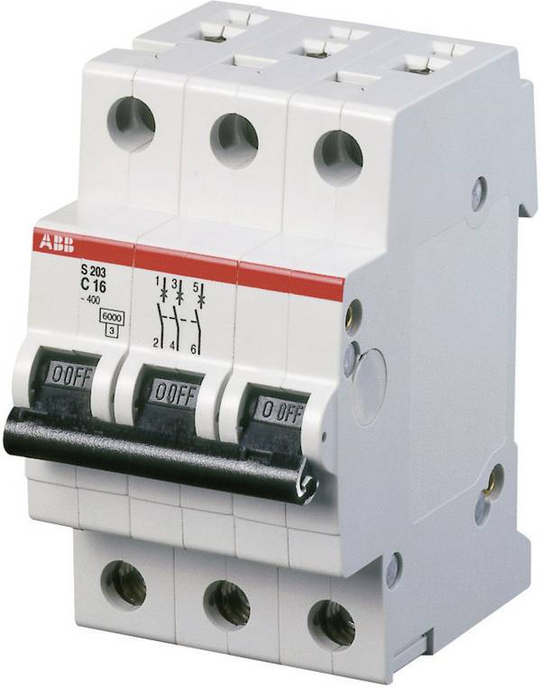 ABB 2CDS253001R0254 S203-C25 Zekeringautomaat 3-polig 25 A