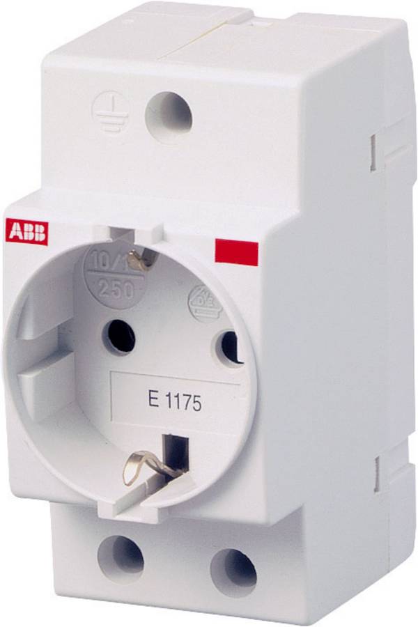 DIN-rail contactdoos zonder klapdeksel ABB E1175 Grijs