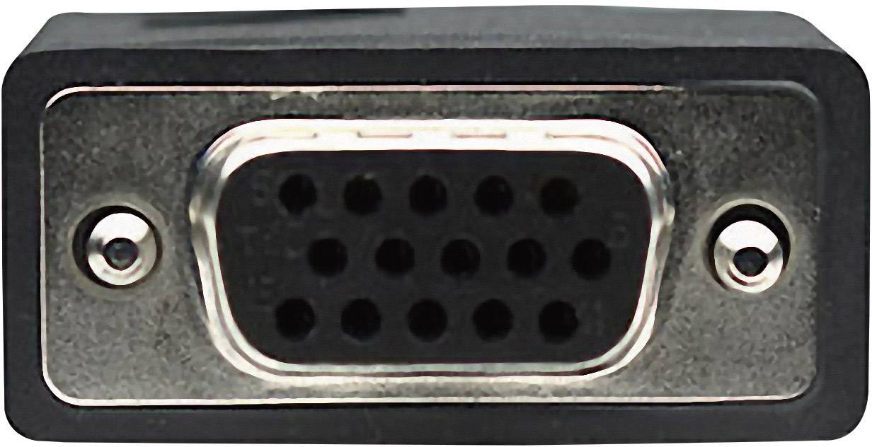 Manhattan 309011 VGA-kabel VGA Verlengkabel VGA-stekker 15-polig, VGA-bus 15-polig 1.80 m Zwart Schroefbaar-2