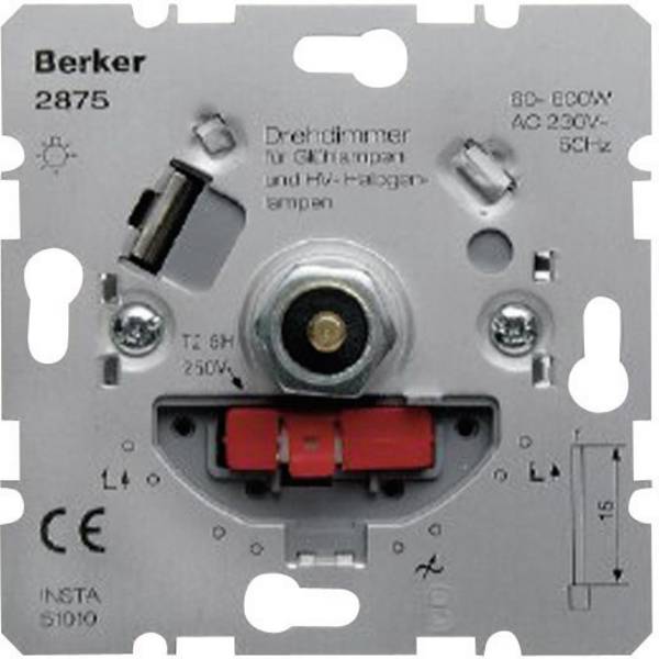Draaidimmer 600 W (R) met soft-klik - metaal