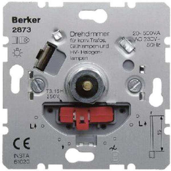 LED-draaidimmer 3-100W inbouw - metaal