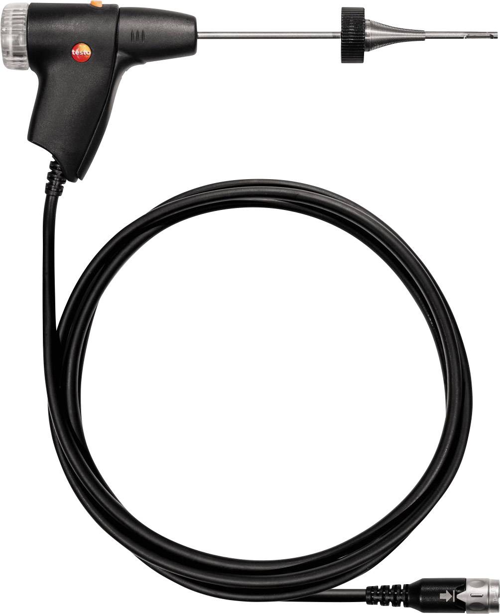 Een bedraad temperatuurmeetinstrument met een lange sonde en een ronde punt voor nauwkeurige temperatuurmonitoring in technische toepassingen.