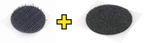 FASTECH®  Klittenband punten Om vast te plakken Hotmelt Haak- en lusdeel (Ø) 25 mm Zwart 1 paar