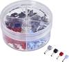 Vogt Verbindungstechnik 625515 Assortiment dubbele adereindhulzen 0.75 mm², 1 mm², 1.5 mm², 2.5 mm² Deels geïsoleerd Lichtblauw, Rood, Zwart, Grijs 200 stuk(s)