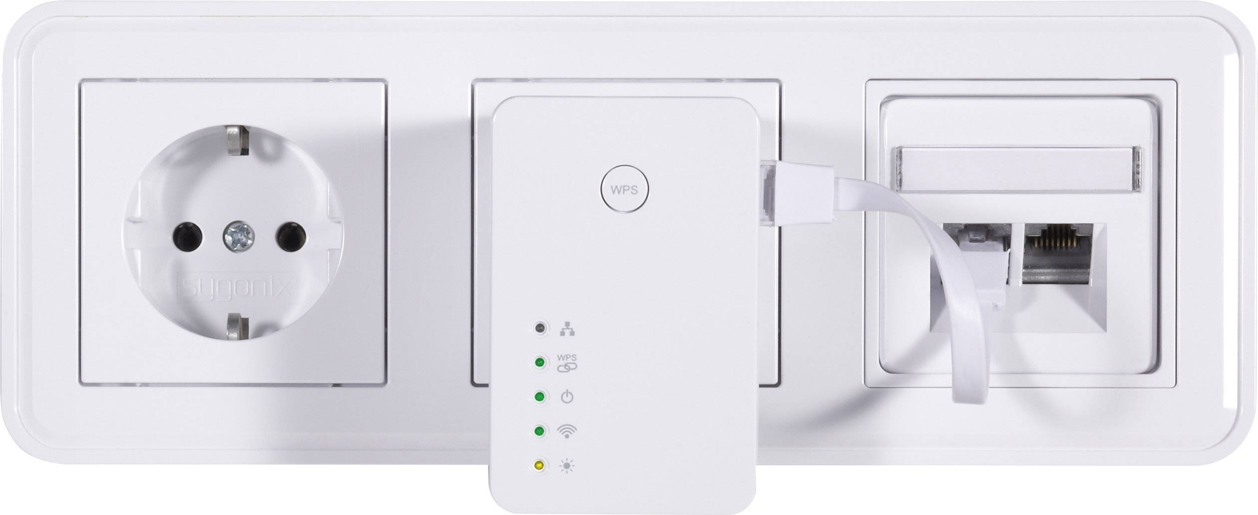 WiFi accesspointVoor stekkerdoos 300 MBit/s2.4 GHzEDIMAXEW7438APn