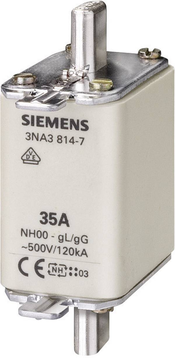 Siemens 3NA3832 NH-zekering Met mechanische beveiligingsweergave Geschikt voor Zekeringsgrootte 000-4 Afmeting zekering : 00  125 A  500 V/AC, 250 V/AC 3 stuk(s)