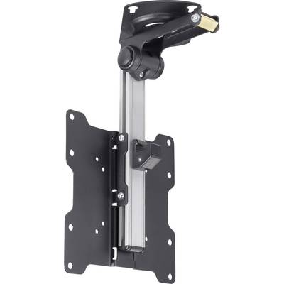 Metalen wandsteun voor monitors of televisies. Hoogteverstelbaar met meerdere schroefgaten voor flexibele bevestiging.