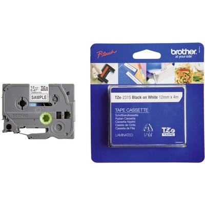 Brother TZe-231S Labeltape   Tapekleur: Wit Tekstkleur: Zwart 12 mm 4 m