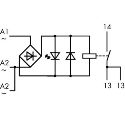 WAGO 789-520 Industrieel relais Nominale spanning: 24 V/AC Schakelstroom (max.): 16 A 1x NO  1 stuk(s)