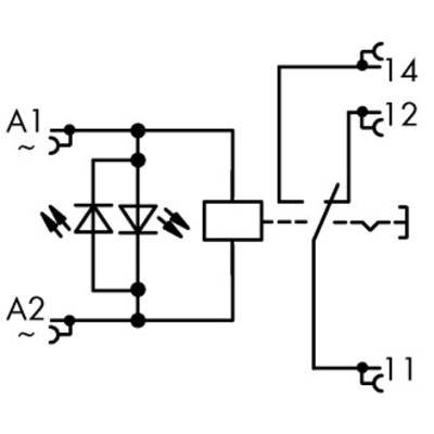 WAGO 789-1544 Industrieel relais Nominale spanning: 230 V/AC Schakelstroom (max.): 12 A 1x wisselcontact  1 stuk(s)