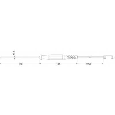 Greisinger GES 401 Insteeksensor Kalibratie (DAkkS) -50 tot 400 °C  Sensortype Pt100