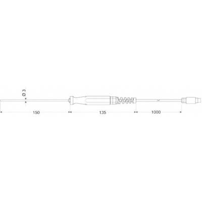Greisinger GES 401 1/3 DIN Insteeksensor Kalibratie (DAkkS) -50 tot 400 °C  Sensortype Pt100