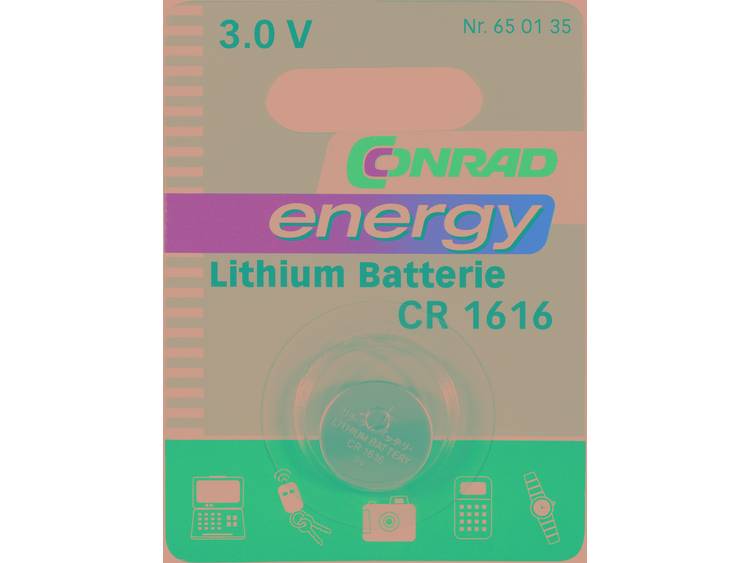 Conrad energy Knoopcel CR 1616 Lithium 45 mAh 3 V 1 stuks