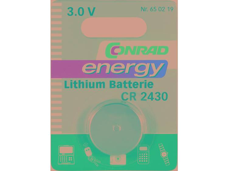 CR2430 Knoopcel Lithium 3 V 270 mAh Conrad energy CR2430 1 stuk(s)