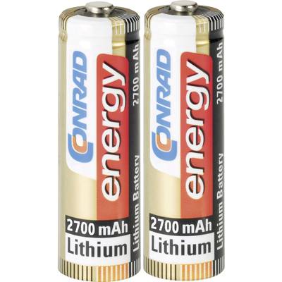 Conrad energy Extreme Power FR6 AA batterij (penlite) Lithium 2700 mAh 1.5 V 2 stuk(s)