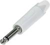 Neutrik NP2X-WT Jackplug 6,35 mm Stekker, recht Aantal polen: 2 Mono Wit 1 stuk(s)