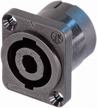Neutrik NL4MP-ST Luidsprekerconnector Flensbus, contacten recht Aantal polen: 4  Zwart 1 stuk(s)