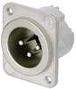 Neutrik NC3MD-LX-M3 XLR-connector Flensstekker, contacten recht Aantal polen: 3 Zilver 1 stuk(s)