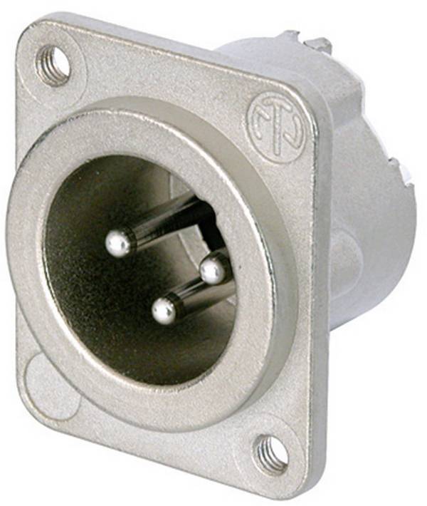 Neutrik NC3MD-LX-M3 XLR-connector Flensstekker, contacten recht Aantal polen: 3 Zilver 1 stuk(s)