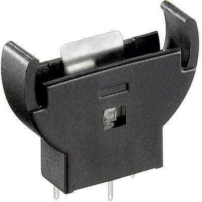 Goobay CR2012-CR2032 Knopfzellenhalter - max. 20 mm, Schwarz, Printmontage, vertikal (3-Pin)-0