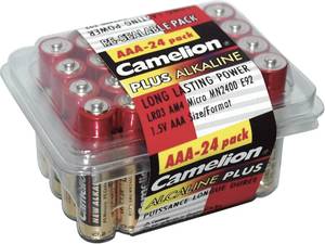 Conrad Camelion Plus LR03 AAA batterij (potlood) Alkaline 1250 mAh 1.5 V 24 stuk(s) aanbieding