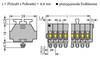WAGO 261-157/341-000 Klemstrook 6 mm Spanveer Toewijzing: L Grijs 50 stuk(s)