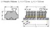 WAGO 261-424/331-000 Klemstrook 6 mm Spanveer Toewijzing: L Grijs 50 stuk(s)