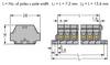 WAGO 261-425 Klemstrook 6 mm Spanveer Toewijzing: L Grijs 50 stuk(s)