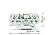 WAGO 2001-1408 Aardekabelklem 4.20 mm Spanveer Wit 100 stuk(s)