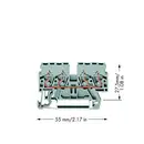 WAGO 870-831 Doorgangsklem 5 mm Spanveer Toewijzing: L Grijs 100 stuk(s) Package